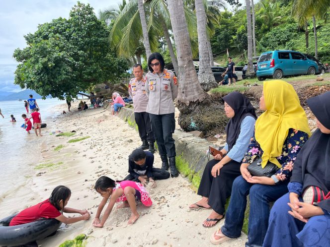 Monitoring Wisata Bahari, Kapolres Pesawaran Tinjau Langsung Aktivitas Pengunjung