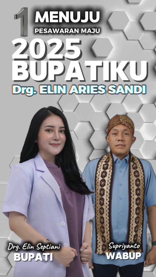 Kantongi Rekom, Paslon Bupati Pesawaran Drg. Elin-Supriyanto Siap Daftar ke KPU