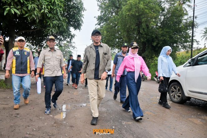 Gubernur Lampung Mirzani Djauzal Didampingi Bupati Nanda Tinjau Sejumlah Titik Infrastruktur Jalan